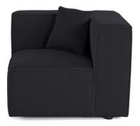 Arty - module d'assise droit - en tissu mailles 3D - Noir Noir