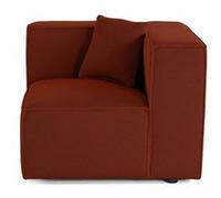 Arty - module d'assise droit - en tissu mailles 3D - Terracotta