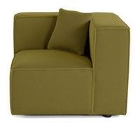 Arty - module d'assise droit - en tissu mailles 3D - Vert Olive Vert Olive G