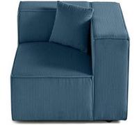 Arty - module d'assise droit - en velours côtelé - Bleu Bleu G