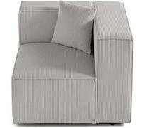 Arty - module d'assise droit - en velours côtelé - Gris clair