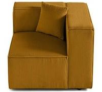 Arty - module d'assise droit - en velours côtelé - Jaune Jaune G