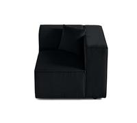 Arty - module d'assise droit - en velours côtelé - Noir Noir G