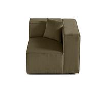 Arty - module d'assise droit - en velours côtelé - Vert