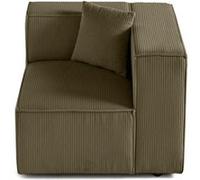 Arty - module d'assise droit - en velours côtelé - Vert Vert