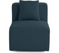 Arty - module d'assise sans accoudoirs - en tissu mailles 3D - Bleu canard Bleu canard