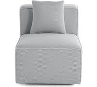 Arty - module d'assise sans accoudoirs - en tissu mailles 3D - Gris clair