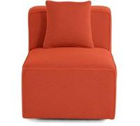 Arty - module d'assise sans accoudoirs - en tissu mailles 3D - Orange