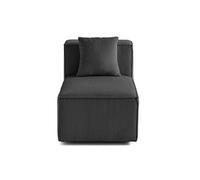 Arty - module d'assise - en velours côtelé - Gris foncé