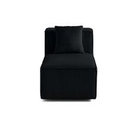 Arty - module d'assise sans accoudoirs - en velours côtelé - Noir Noir