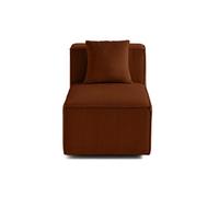 Arty - module d'assise - en velours côtelé - Terracotta