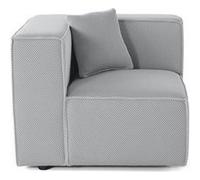 Arty - module d'assise gauche - en tissu mailles 3D - Gris clair Gris clair G