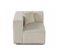Arty - module d'assise gauche - en velours côtelé - Beige