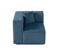 Arty - module d'assise gauche - en velours côtelé - Bleu