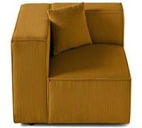 Arty - module d'assise gauche - en velours côtelé - Jaune Jaune G