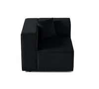 Arty - module d'assise gauche - en velours côtelé - Noir Noir