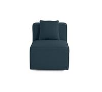 Arty - module d'assise sans accoudoirs - en tissu mailles 3D - Bleu canard