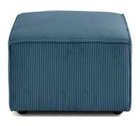 Arty - pouf d'appoint - en velours côtelé - Bleu Bleu