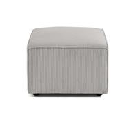 Arty - pouf d'appoint - en velours côtelé - Gris clair Gris clair