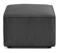 Arty - pouf d'appoint - en velours côtelé - Gris foncé Gris foncé