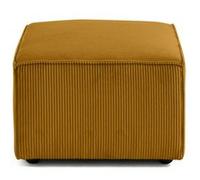 Arty - pouf d'appoint - en velours côtelé - Jaune Jaune