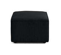 Arty - pouf d'appoint - en velours côtelé - Noir