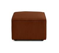 Arty - pouf d'appoint - en velours côtelé - Terracotta Terracotta G