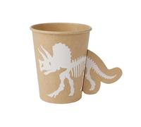 Artyfetes 8 GOBELETS Carton Squelette Dinosaure 255ML