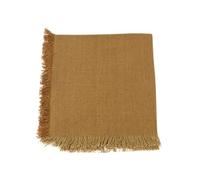 Artyfêtes Générique - 4 Serviettes Coton EFFILOCHÉ Lavable 45CM Camel
