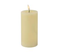 Artyfêtes Générique - Bougie LED CYLINDRIQUE Cire Brillant 15X7CM Ivoire