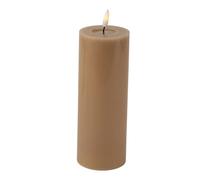 Artyfêtes Générique - Bougie LED CYLINDRIQUE Cire Brillant 20X7CM Camel