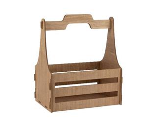 Artyfêtes Générique - CAGETTE À Bouteilles Bois 25.5X31X17.2CM Nature