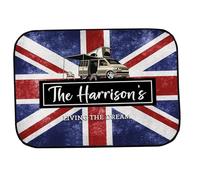 Artylicious Tapis de porte personnalisé pour camping-car/drapeau Union Jack 44 cm x 32 cm - Accessoires de vie de van UJ02