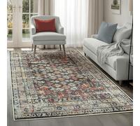 artyrugs Tapis Lavable en Machine, 240x330cm, 75% Coton Recyclé, Poils Courts, Dos Antidérapant, Ne Perd Pas Ses Fibres, Tapis pour Salon, Chambre, Cuisine, Couloir, Bureau, Charbon & Multicolore