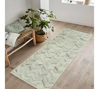 artyrugs Tapis Lavable en Machine, 60x240cm, 75% Coton Recyclé, Poils Courts, Dos Antidérapant, Ne Perd Pas Ses Fibres, Tapis pour Chambre, Cuisine, Couloir, Bureau, Couloir, Beige Ancien