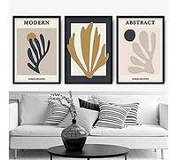 Artze Wall Art Art mural moderne Matisse Style floral Crème/beige 50 x 70 cm