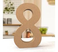 Aruatu Chiffres en bois de balsa brut de 30,5 cm pour décoration murale, chiffres décoratifs sur pied, grands chiffres pour décoration murale pour travaux manuels, projets de fête à la maison (8)