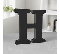 Aruatu Lettres en bois brut de 20,3 cm pour décoration murale, lettres debout pour décoration murale, loisirs créatifs, projets de fête de maison, de couleur noire