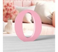 Aruatu Lettres O en bois rose de 15,2 cm pour décoration murale - Grande lettre O décorative pour travaux manuels, projets de fête à la maison