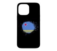 Aruba Flag Bombe de Peinture en Spray Motif Drapeau d'Aruba Coque pour iPhone 13 Pro Max