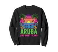 Aruba Happy Island Aruban Souvenir Vacation Flamingo Summer Sweatshirt