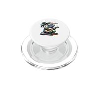 Aruba Iguane Jouant de la Guitare sous Un Palmier PopSockets PopGrip pour MagSafe