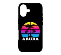 Aruba Rétro Palmier Coucher de Soleil Vacances Plage Coque pour iPhone 17