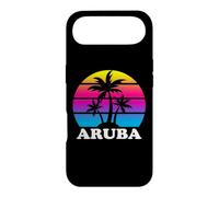 Aruba Rétro Palmier Coucher de Soleil Vacances Plage Coque pour iPhone Air