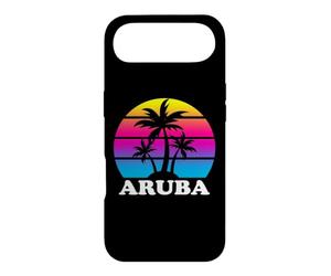 Aruba Rétro Palmier Coucher de Soleil Vacances Plage Coque pour iPhone Air