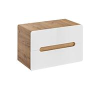 Aruba White Meuble de lavabo suspendu Blanc brillant 80 cm Meuble de salle de bain moderne