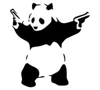 Arubas Autocollant réfléchissant pour Voiture Motif Panda Banksy