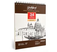ARubyForest - Carnet de croquis A4 - 160 g/m² - 48 pages - Blanc - Mat - Pour artistes et professionnels
