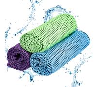 Aruicheng Lot de 3 serviettes rafraîchissantes en microfibre douces et respirantes - Serviettes rafraîchissantes pour yoga, golf, entraînement, voyage, camping (100 x 30 cm)
