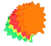 Aruicheng Lot de 40 étiquettes de prix fluorescentes Starburst - Étiquettes de prix vierges pour magasin de détail, magasin, supermarché, fête (11 x 8,5 cm)